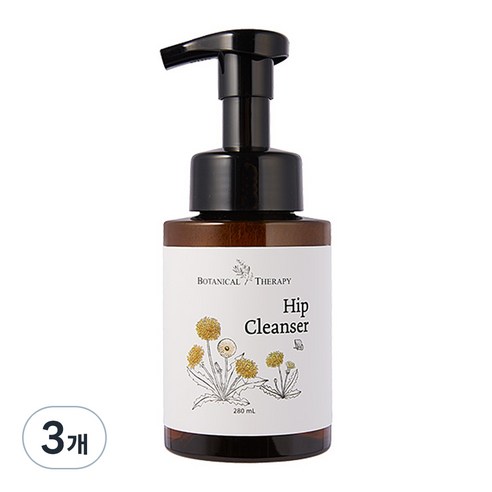 보타니컬테라피 엉덩이 클렌저 무향, 3개, 280ml