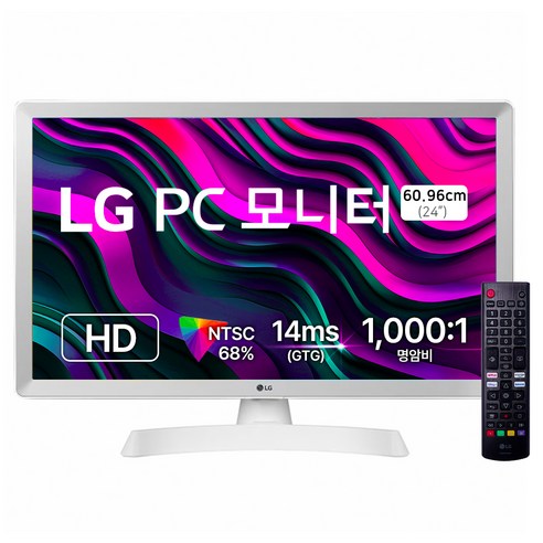 LG전자 HD 스마트TV 모니터, 60cm, 24TQ510SW