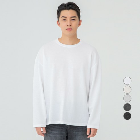 캐럿 남성용 데일리 오버핏 긴팔 티셔츠