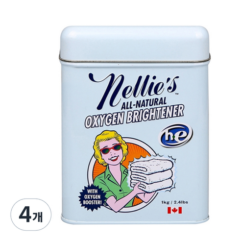 넬리 소다 산소 표백제 블루, 4개, 1kg