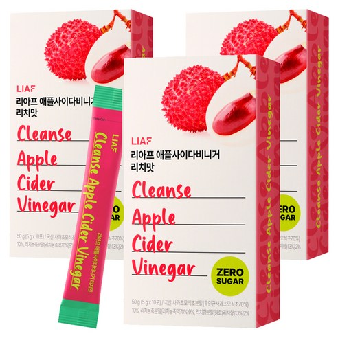 리아프 애플사이다비니거 리치맛 제로슈가, 50g, 3개