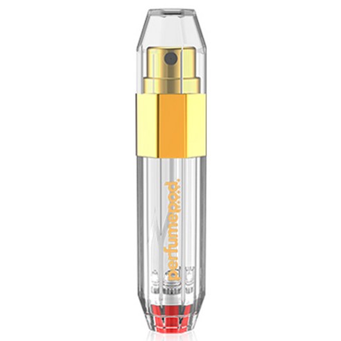 트라발로 퍼퓸팟 크리스탈 펌핑식 충전 휴대용 향수공병 5ml, 골드, 1개