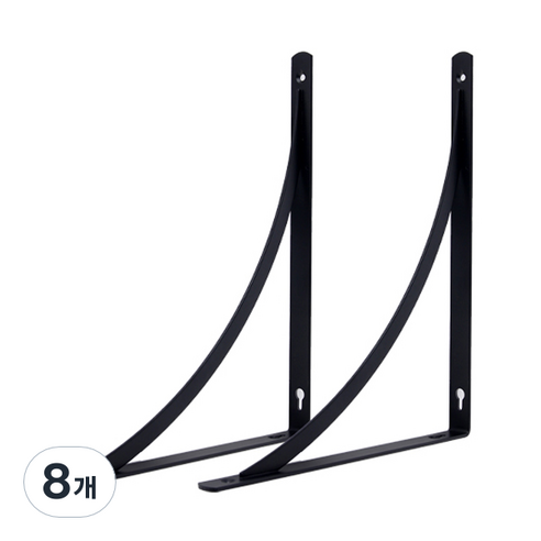 E.T.SHOP 반달선반대 특대형, 블랙, 8개