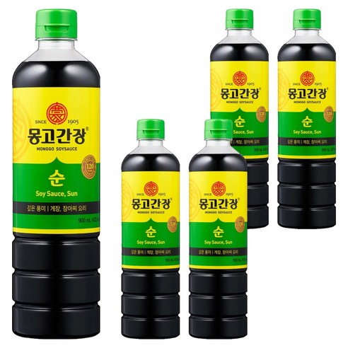 몽고간장 순간장, 900ml, 5개