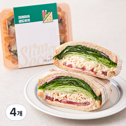슬림쿡 크래미아 샌드위치, 250g, 4개