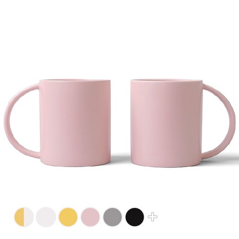 볼볼홈파티 빅머그 600ml, 파우더핑크, 2개