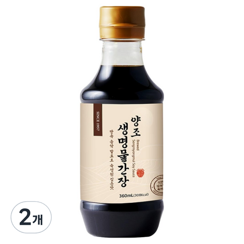 신앙촌 양조 생명물간장, 360ml, 2개