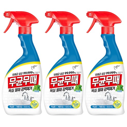   무균무때 욕실용 세정제, 500ml, 3개