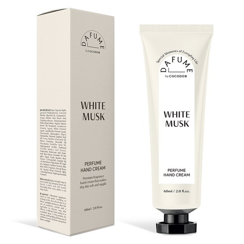 다퓸 바이 코코도르 시그니처 퍼퓸 핸드크림 화이트머스크, 60ml, 1개