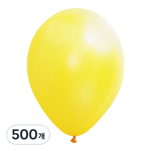 해피풍선 라운드 풍선, 펄 옐로우, 500개