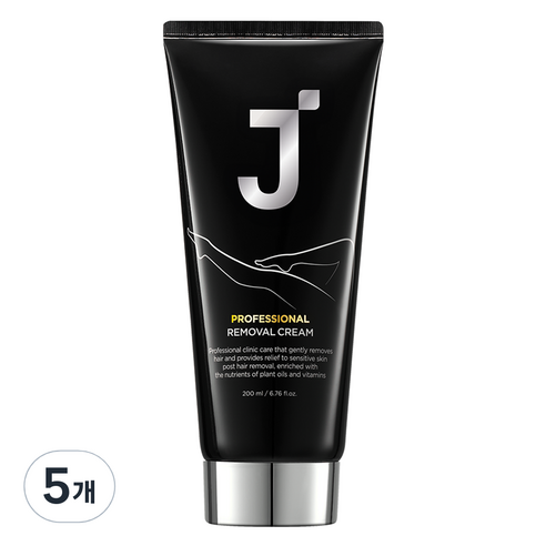 제이숲 프로페셔널 셀프 제모크림 팔/다리용 그린티향, 200ml, 5개