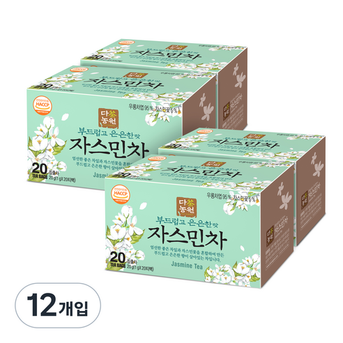 다농원 자스민차 20p, 1g, 20개입, 12개