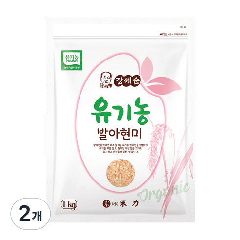 장세순 유기농 발아현미, 1kg, 2개