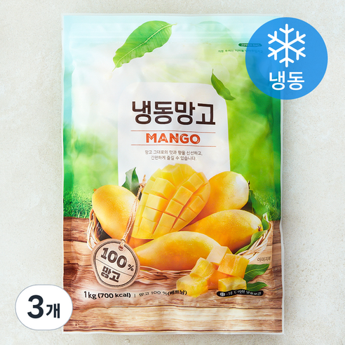 망고 (냉동), 3개, 1kg