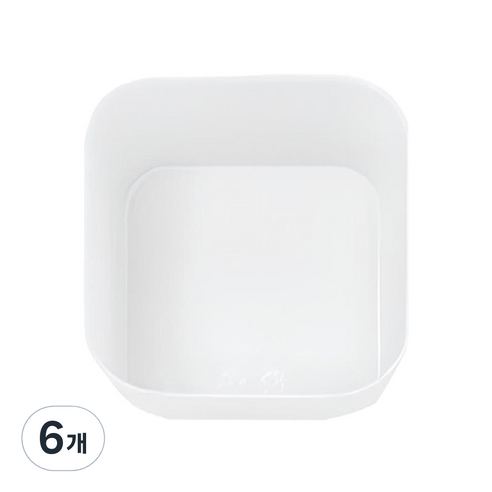 구디푸디 공간맞춤 칸막이 서랍정리함, 반투명 화이트, 6개
