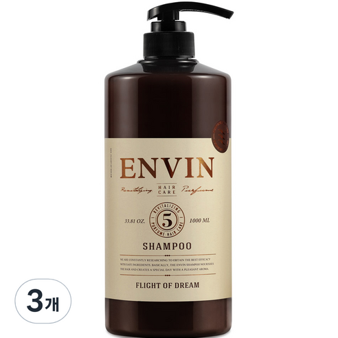 앙방 약산성 퍼퓸 헤어케어 샴푸 플라잇오브드림, 1000ml, 3개