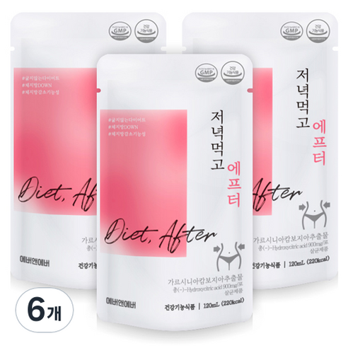 에버앤에버 저녁먹고 에프터 디톡스, 120ml, 6개