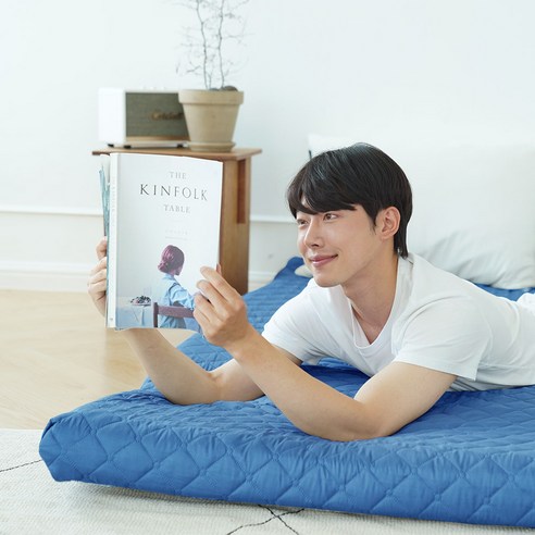 리브맘 세븐존 퀼팅누빔 매트리스, 블루, 11cm