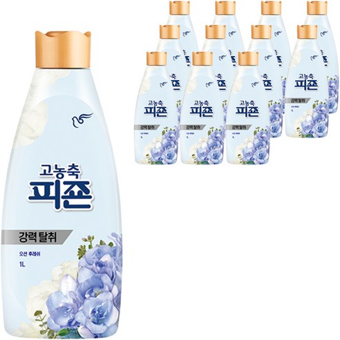 고농축 피죤 강력탈취 오리지널 오션후레쉬 섬유유연제, 1L, 12개