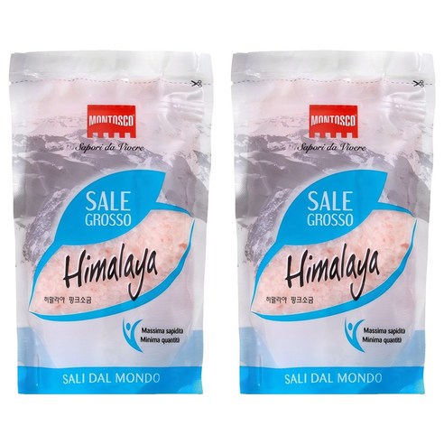 몬타스코 히말라야 굵은 핑크소금, 500g, 2개
