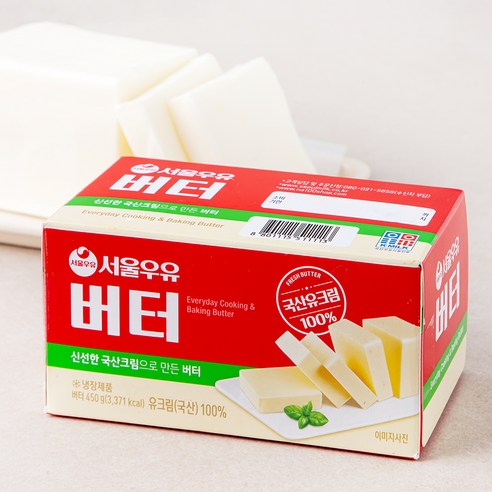 서울우유 버터 무가염, 450g, 1개