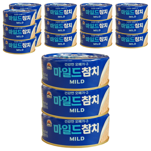 사조참치 사조해표 사조참치 마일드 통조림, 210g, 18개