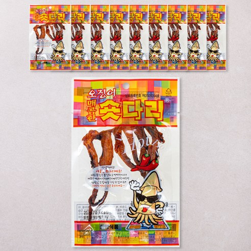 숏다리 추천 상품한양식품 매콤한 오징어 숏다리, 20g, 10개 제품 사진