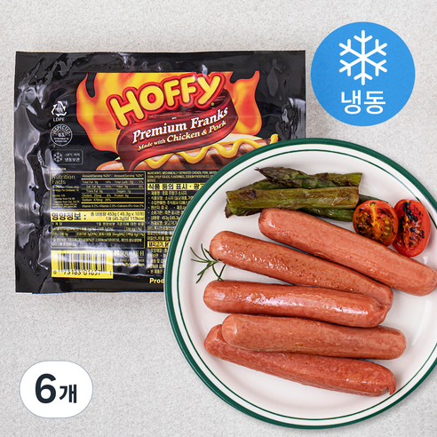 호피 프랑크 소시지 (냉동), 453g, 6개
