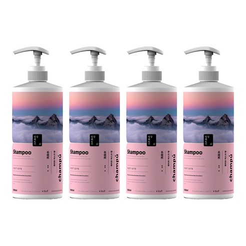 일상팩토리 약산성 네이쳐 샴푸 화이트머스크향, 1L, 4개