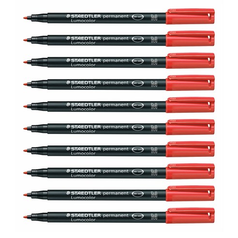 스테들러 317 다용도 펜 유성 1.0mm, 레드, 10개