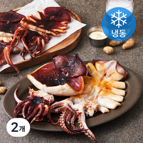 바다보소 구룡포에서 말린 반건조 오징어 (냉동), 640g(4미), 2개