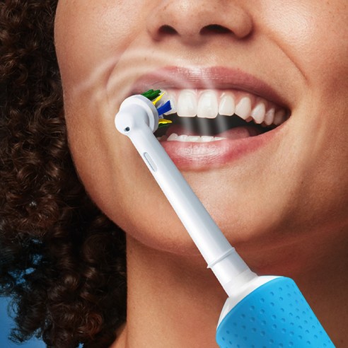 오랄비 D100 바이탈리티 플로스액션 전동칫솔, 3710, 블루, 1개