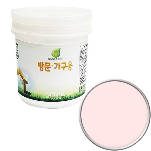 순앤수 방문 가구용 페인트 1L, 스트로베리핑크 NR1030