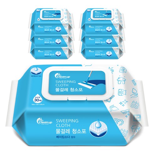 클린업 물걸레 청소포 특대형 30p, 7개