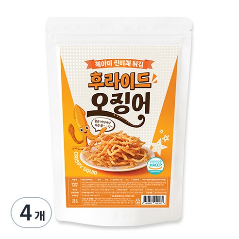 해야미 후라이드 오징어 튀김, 80g, 4개