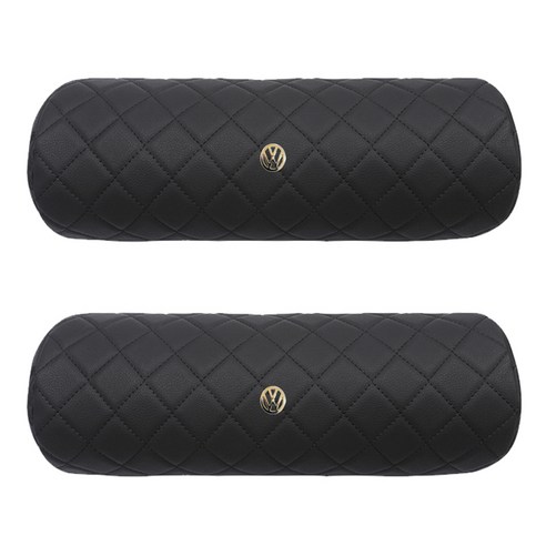 에르미 차량용 목쿠션 자동차 전체퀄팅, 폭스바겐+블랙, 2개