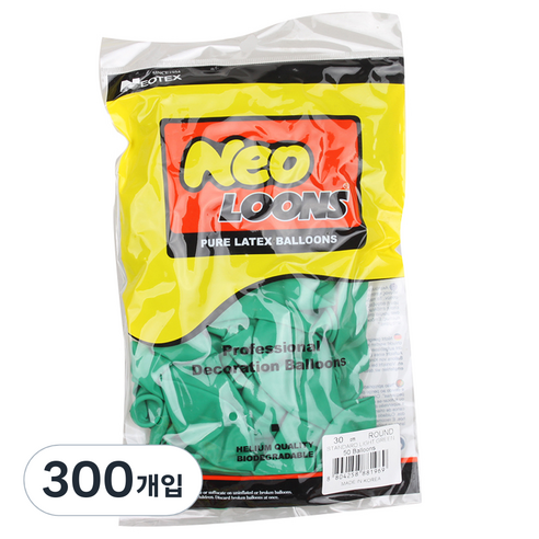 네오룬스 30 cm 라운드풍선, 스탠다드 라이트그린, 1개