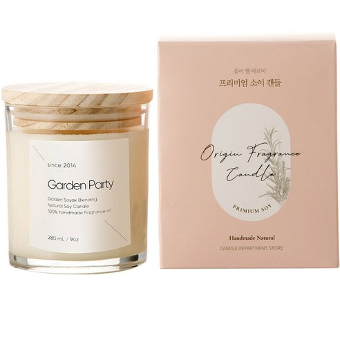 에인디 핸드메이드 소이 심지없는 캔들 워머전용 280g, 가든파티, 1개