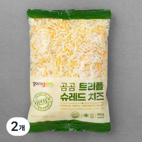 곰곰 트리플 슈레드 치즈, 800g, 1개입, 2개