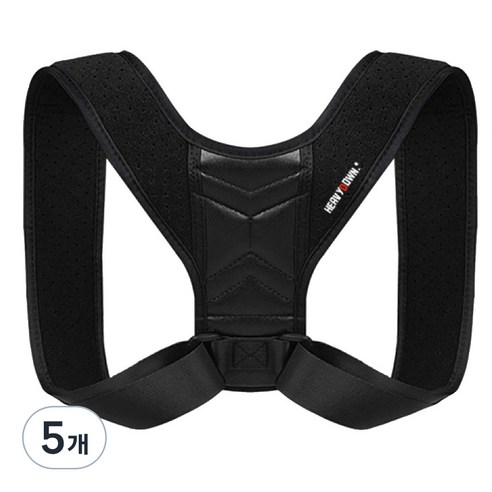 해비다운 바른자세 어깨밴드 블랙 S, 5개