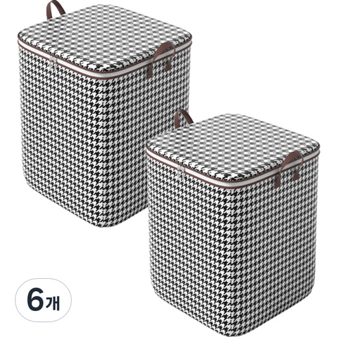 아리코 대용량 다용도 보관함 180L, 화이트 + 블랙, 6개