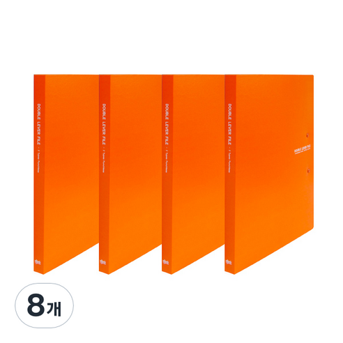 노블 합지 더블레버화일 A4, 주황, 8개