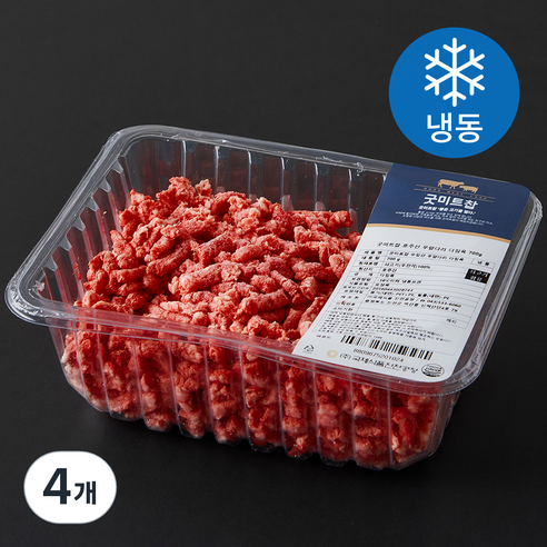 굿미트찹 호주산 우앞다리 다짐육 (냉동), 700g, 4개