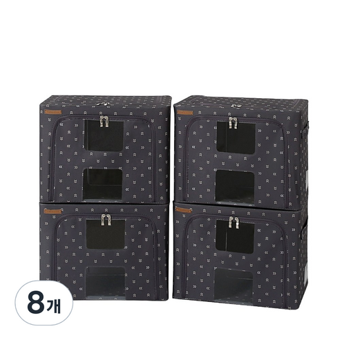 메이븐 프리미엄 리빙박스 30L, 차콜그레이, 8개
