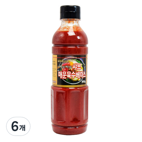 하우하우 매운육수베이스, 500g, 6개