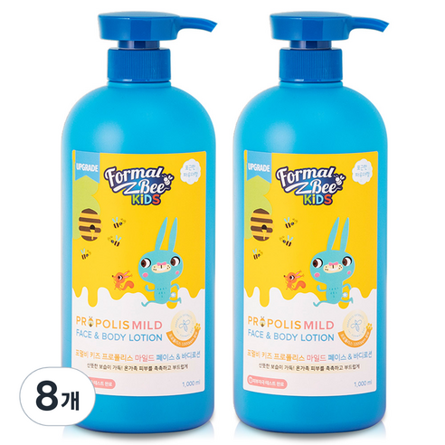 포멀비 키즈 프로폴리스 마일드 페이스 앤 바디로션, 1000ml, 8개