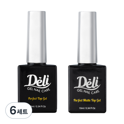 델리뷰티 퍼펙트 탑젤 10ml + 매트 탑젤 10ml, 6개
