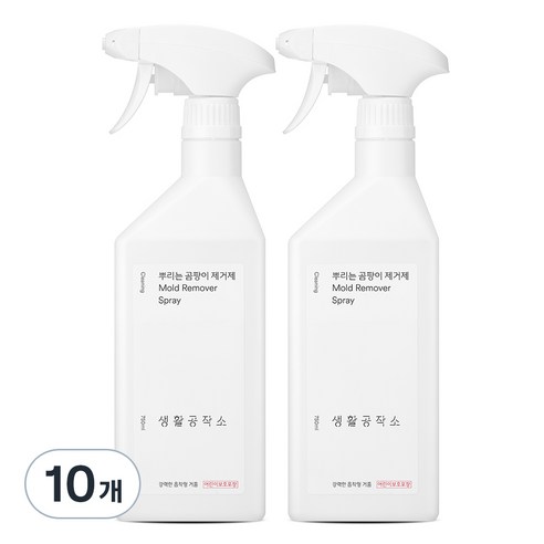 생활공작소 뿌리는 곰팡이 제거제, 750ml, 10개