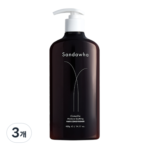산다화 카멜리아 모이스춰 수딩 헤어 컨디셔너, 400g, 3개