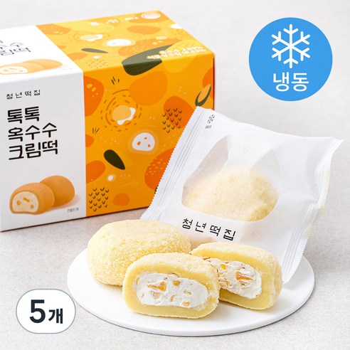 청년떡집 톡톡 옥수수 크림떡 4개입 (냉동), 160g, 5개